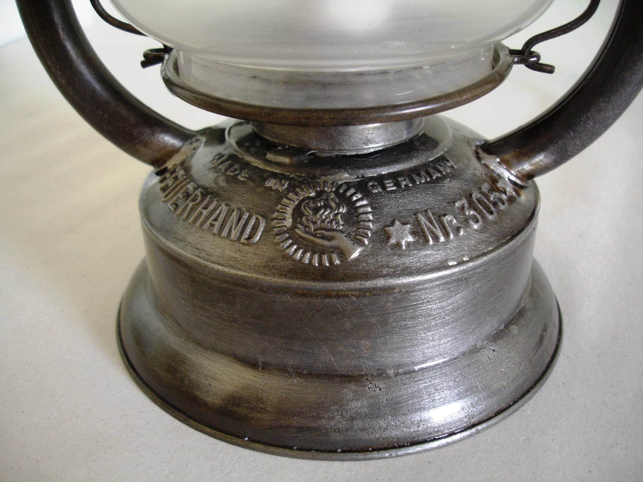 Restored Feuerhand lantern detail